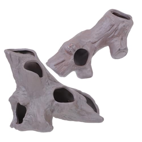 ERINGOGO 2 Stück Aquarium Dekoration Aquarium Ornamente Aquarium Landschaftsdekoration Aquarium Dekorationen Garnelen Fischdekor Zuchthöhle Aquarium Versteck LED Aquarium Zubehör von ERINGOGO