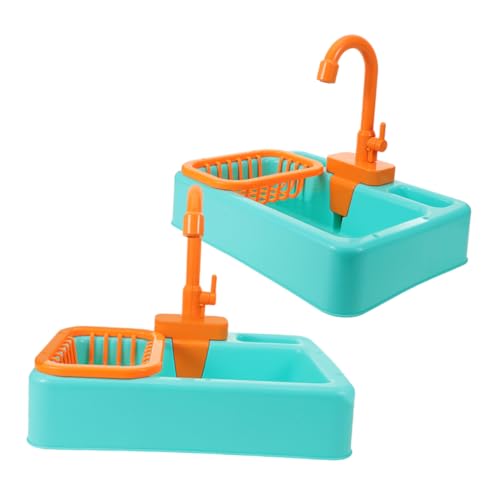 ERINGOGO 2 Stück Gemüsebeckenspielzeug Vogelkäfigbadewanne Vogelbadewannen Aus Kunststoff Papagei Duschwanne Vogel Badewanne Vogelkäfigbadezubehör Vogelbadewasserspender Plastik Light Green von ERINGOGO