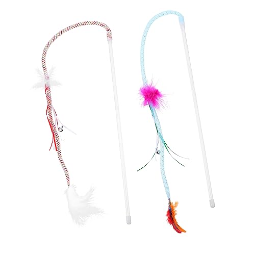ERINGOGO 2 Stück Glockenteaser-Stick Katzen Teaser Zauberstab Katze necken Katzenspielzeug mit Glocke für Haustiere Teaser für Katze Kunststoff Zufällige Farbe ERINGOGO 2 Stück Glockenteaser-Stick Katzen Teaser Zauberstab Katze necken Katzenspielzeug mit Glocke für Haustiere Teaser für Katze Kunststoff Zufällige Farbe von ERINGOGO