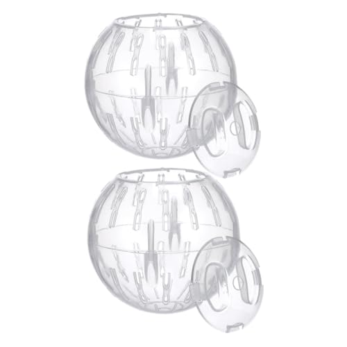 ERINGOGO 2 Stück Hamster- Hamster Hamster zubehör Mini Laufrad für Hamster Hamsterball für kleine Haustiere Hamsterrad klein Rennmaus Rad Mausrad Plastik Transparent ERINGOGO 2 Stück Hamster- Hamster Hamster zubehör Mini Laufrad für Hamster Hamsterball für kleine Haustiere Hamsterrad klein Rennmaus Rad Mausrad Plastik Transparent von ERINGOGO