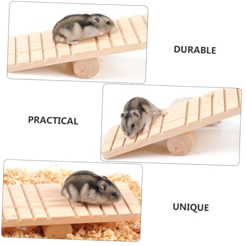 ERINGOGO 2 Stück Hamster Holzspielzeug Natürliche Kauspielzeuge für Kleintiere Wie Mäuse und Meerschweinchen Langlebig und Sicher als Spielplatz und Ruheplatz im Käfig von ERINGOGO