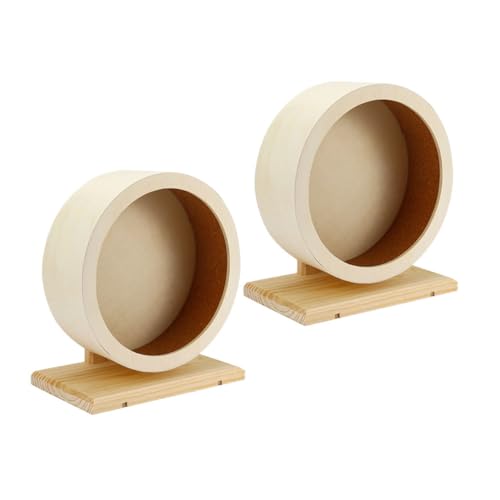 ERINGOGO 2 Stück Hamster Laufrad kleines lautloses Hamsterrad Hedgehog -Übungsspielzeug hamsterrad Hamster Laufrad Stummschaltrad Rennreinrad hölzern Beige ERINGOGO 2 Stück Hamster Laufrad kleines lautloses Hamsterrad Hedgehog -Übungsspielzeug hamsterrad Hamster Laufrad Stummschaltrad Rennreinrad hölzern Beige von ERINGOGO