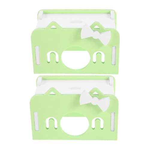 ERINGOGO 2 Stück Hamster Versteck Haus aus Robustem PVC Kleines Meerschweinchen Rückzugsort Reißfest Langlebig Süßes Kleintierversteck für Käfigdekoration und Klettertraining Grün Klein ERINGOGO 2 Stück Hamster Versteck Haus aus Robustem PVC Kleines Meerschweinchen Rückzugsort Reißfest Langlebig Süßes Kleintierversteck für Käfigdekoration und Klettertraining Grün Klein von ERINGOGO