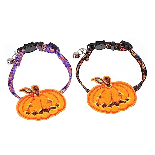 ERINGOGO 2 Stück Haustierhalsband Kostüm Halloween Party Katzen Dekorationen Glocke Halloween Haustier Halskette Haustierbedarf Haustier Hundehalsband Halloween ERINGOGO 2 Stück Haustierhalsband Kostüm Halloween Party Katzen Dekorationen Glocke Halloween Haustier Halskette Haustierbedarf Haustier Hundehalsband Halloween von ERINGOGO