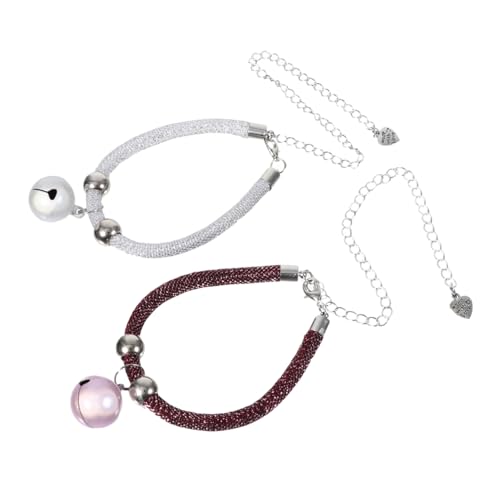 ERINGOGO 2stücke Katzenhalsband Mit Glocke Verstellbar Und Süß Zubehör Für Haustiere Für Und Täglichen Gebrauch Schlichtem von ERINGOGO