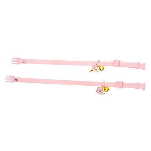 ERINGOGO 2stücke Katzenhalsband Mit Glocke Verstellbares Weiches Design Für Kätzchen Und Kleine Katzen Für Fotoshootings Und Feste Mit Blumenmuster von ERINGOGO