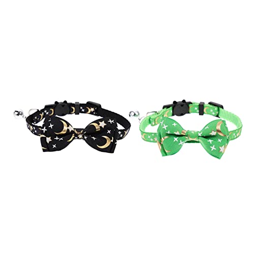 ERINGOGO 2stücke Katzenhalsband Mit Glocke Und Schleife Verstellbares Dekoratives Für Für Partys Und Besondere Anlässe von ERINGOGO