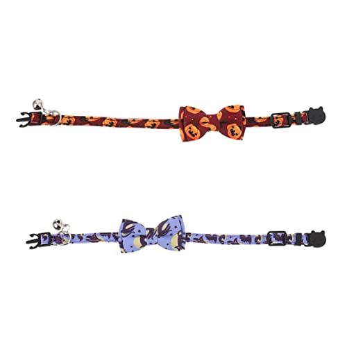 ERINGOGO 2 Stück Katzenhalsband Zubehör Halloween Für Katzen Schild Körperpflege Kätzchenhalsband Abbrechbar Nach Mit Schleife Kragen Katzenhalsbänder Dekoration Polyester ERINGOGO 2 Stück Katzenhalsband Zubehör Halloween Für Katzen Schild Körperpflege Kätzchenhalsband Abbrechbar Nach Mit Schleife Kragen Katzenhalsbänder Dekoration Polyester von ERINGOGO
