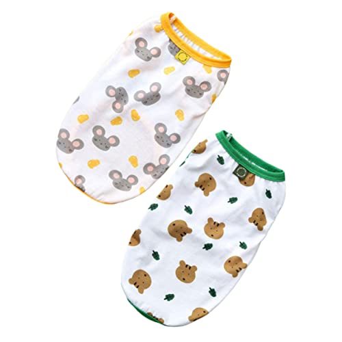 ERINGOGO 2 Stück Kleidung für Haustiere Haustierkleidung Sommer-Welpen-Shirt Chihuahua Sommer Tops groß Haustier Sommerweste sommerliche hundewesten Haustierweste Polyester ERINGOGO 2 Stück Kleidung für Haustiere Haustierkleidung Sommer-Welpen-Shirt Chihuahua Sommer Tops groß Haustier Sommerweste sommerliche hundewesten Haustierweste Polyester von ERINGOGO