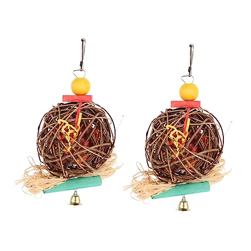 ERINGOGO 2stücke Rattan-Kugel Spielzeug Für Vögel Kauspielzeug Für Papageien Und Knabbern Sorgt Für Beschäftigung Und Fördert Natürliche Verhaltensweisen ERINGOGO 2stücke Rattan-Kugel Spielzeug Für Vögel Kauspielzeug Für Papageien Und Knabbern Sorgt Für Beschäftigung Und Fördert Natürliche Verhaltensweisen von ERINGOGO