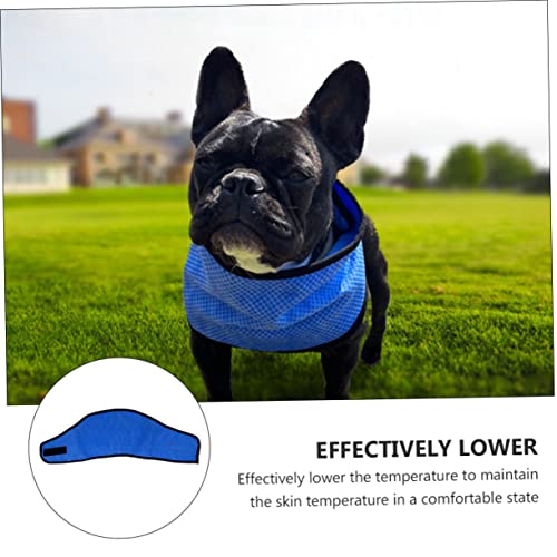 ERINGOGO 2 Stück Pet Cooling Schal Leichtes Kühlhalstuch für Hunde Atmungsaktiv Kühlendes Halstuch Haustier Sommer Ice Bandana für Outdoor Training Blau von ERINGOGO