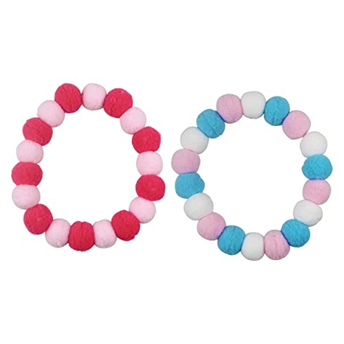ERINGOGO 2 Stück Plüsch Teilig Elastisch Bunt Welpen Schmuck für Haustiere Alltag Party Geburtstag Halloween Zufällige Farbe Zufällige Farbe von ERINGOGO
