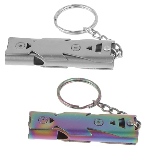 ERINGOGO 2 Stück Teiliges Hundetraining Pfeifen aus rostfreiem Material Leicht und Kompakt für Vogel Haustiertraining Praktische Trainingspfeife für Outdoor Camping und Vogelkäfiggebrauch von ERINGOGO