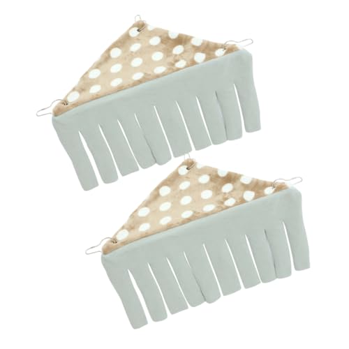 ERINGOGO 2 Stück Teiliges Meerschweinchen Eckversteck aus Baumwolle und Waschbar Vielseitig als Hängematte und Unterschlupf für Zwerghamster Kaninchen und Kleine Haustiere Höhenverstellbar von ERINGOGO