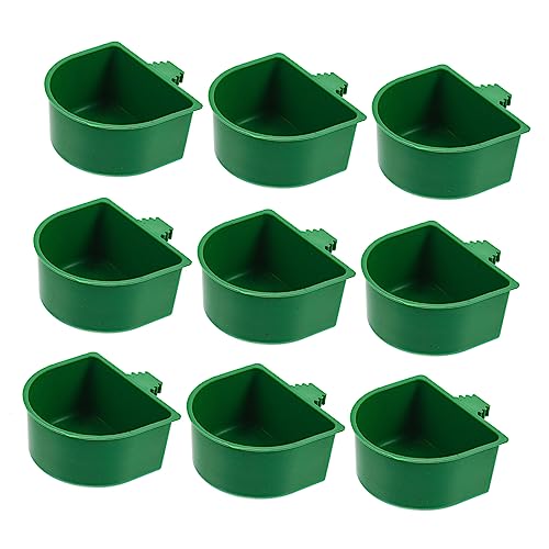 ERINGOGO 20Er-Box Vogelfutterbox Zucht Essen drinnen Halter Futterspender praktischer Vogelhäuschen Zubehör für Vogelkäfige Vogeltränken aus Kunststoff Vogelfütterungsbecher Plastik Green von ERINGOGO
