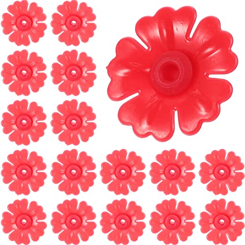 ERINGOGO 20Stücke Ersatzblumen Für Hummelfutterstellen Blumenform Vogelfutterhäuschen Fütterungsanschlüsse Für Vogelfütterungswerkzeuge Mehrkantig von ERINGOGO