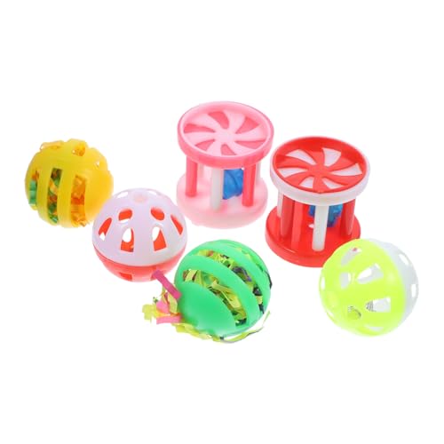 ERINGOGO 2sätze Papageien Spielzeuge Bunte Kreative Trainingsspielzeuge Für Vögel Kauspielzeuge Aktivität Und Wohlbefindens Für Papageien Und Sittiche Teilig Farben Zufällig von ERINGOGO