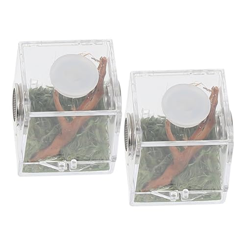 ERINGOGO 2Satz Spinnen Lebensraumbox Kleine Insekten Habitat Box Transportable Mikro Box für Springspinnen für Fütterung und Pflege von Insekten Reptilien ERINGOGO 2Satz Spinnen Lebensraumbox Kleine Insekten Habitat Box Transportable Mikro Box für Springspinnen für Fütterung und Pflege von Insekten Reptilien von ERINGOGO