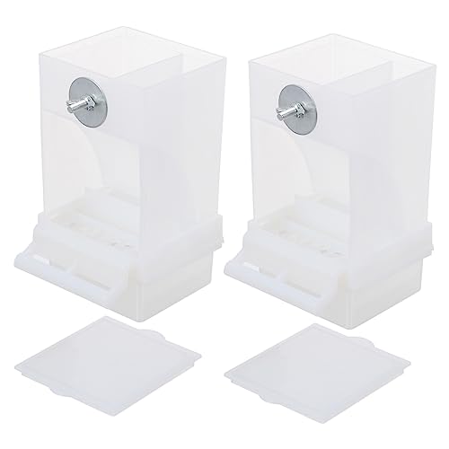 ERINGOGO 2Stücke Automatischer Vogelfütterer Kreative Futterbox Für Papageien Und Wellensittiche Spritzschutz Für Sauberes Füttern Für Außenbereich Füllvolumen von ERINGOGO