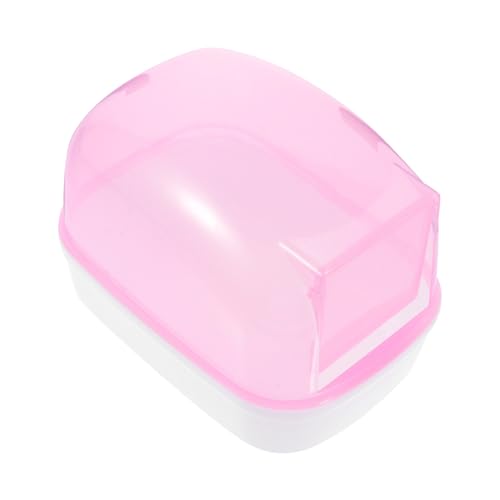 ERINGOGO 2Stücke Hamster Transparent Mit Automatischer Tür Hamster Wannen Aus Kunststoff Staubdicht Hamsterbad Für Kleine Nager von ERINGOGO