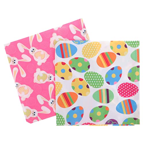 ERINGOGO 2Stücke Haustier Bandana Mit Osterkaninchen Dekorative Polyester Hundeschals Für Partys Und Besondere Anlässe Für Welpen Und Kleine von ERINGOGO