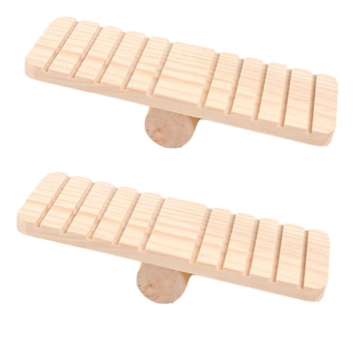 ERINGOGO 2stücke Holz-Hamster-Seesaw Spielzeug Für Kleintiere Kauspielzeug Für Hamster Und Mäuse Für Käfige Und Spielplätze Gesundes Zahnspielzeug Für Nagetiere von ERINGOGO