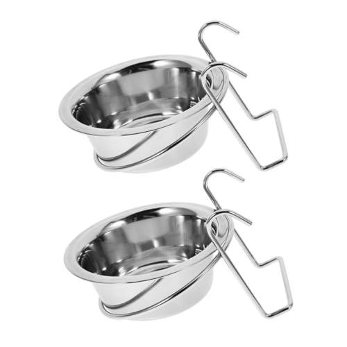 ERINGOGO 2Stücke Hundeschalen Multifunktionale Futter Und Wasserschalen Für Welpen Hängend Auslaufsicher Für Haustierkäfige Entzückender Welpennapf von ERINGOGO