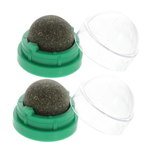 ERINGOGO 2Stücke Katzenminze Lick Ball Natürliche Katzensnacks Mit Actinidia Polygama Verdauungshilfe Für Katzen Interaktives Haustierspielzeug Zufällige von ERINGOGO