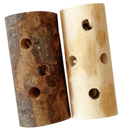 ERINGOGO 2Stücke Kauspielzeug Aus Holz Für Hamster Und Meerschweinchen Beruhigende Beißspielzeuge Für Kleine Haustiere Natürliche Kauartikel Für Gesunde Zähne Multifunktionales von ERINGOGO