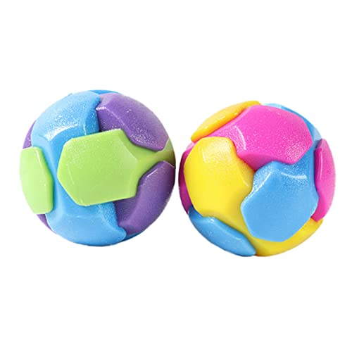 ERINGOGO 2stücke Kreative -spielzeugbälle Mit Fußabdruck-Design Farblich Sortiert Langlebig Beißfest Für Hunde Beschäftigung Und Zahnpflege von ERINGOGO