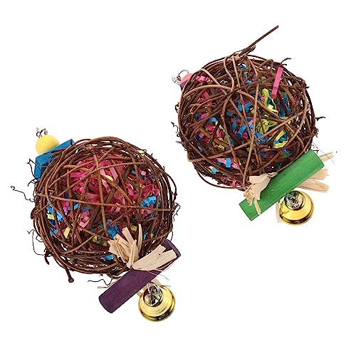 ERINGOGO 2stücke Papageien Spielzeug Mit Sichere Kauspielzeuge Aus Naturmaterialien Für Vogelkäfige Dekorativ Und Praktisch Für Wellensittiche Und Andere Vögel Geeignet ERINGOGO 2stücke Papageien Spielzeug Mit Sichere Kauspielzeuge Aus Naturmaterialien Für Vogelkäfige Dekorativ Und Praktisch Für Wellensittiche Und Andere Vögel Geeignet von ERINGOGO