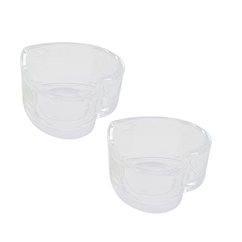 ERINGOGO 2Stücke Transparente Hamsterschalen Waschbare rutschfeste Futter und Wasserschalen für Hamster Chinchillas und Kleine Haustiere Hygienisch und Platzsparend von ERINGOGO
