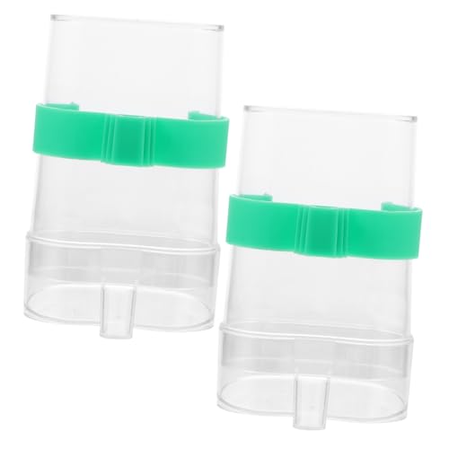 ERINGOGO 2Stücke Transparenter Wasserspender Für Automatischer Vogeltränker Sicherer Und Langlebiger Futterautomat Aus Hochwertigem Für Wellensittiche Und Andere von ERINGOGO
