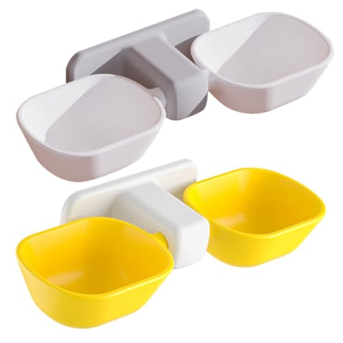 ERINGOGO 2Stücke Wandmontierte Haustier Fütterungsschüssel Für Katzen Und Ergonomische Lebensmittelschalen Für Wasser Und Futter von ERINGOGO