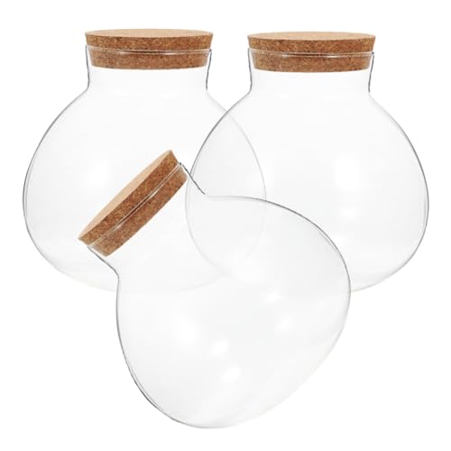ERINGOGO 3 Stück Glas Terrarium Flasche mit Korken Runde Ökologische Flasche für Moospflanzen Luftdichtes Mikrolandschaft Gefäß Dekoratives Aufbewahrungsglas für Zuhause ERINGOGO 3 Stück Glas Terrarium Flasche mit Korken Runde Ökologische Flasche für Moospflanzen Luftdichtes Mikrolandschaft Gefäß Dekoratives Aufbewahrungsglas für Zuhause von ERINGOGO
