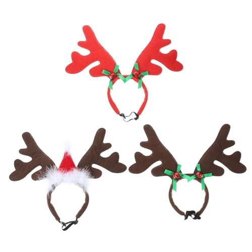ERINGOGO 3 Stück Haustier Weihnachtsmütze Hund Rentiergeweih Weihnachts-Haustier-Outfit Weihnachtshaar Hündchen Rentierhüte Haustier Weihnachtskopfschmuck Partyzubehör Samt ERINGOGO 3 Stück Haustier Weihnachtsmütze Hund Rentiergeweih Weihnachts-Haustier-Outfit Weihnachtshaar Hündchen Rentierhüte Haustier Weihnachtskopfschmuck Partyzubehör Samt von ERINGOGO