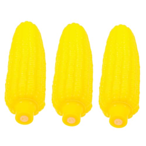 ERINGOGO 3 Stück Klingendes Maisspielzeug Hundekauspielzeug Zahnen kauen Molar hundespielzeug Hundekauen Kauspielzeug interessantes Hundespielzeug Vinyl Yellow von ERINGOGO