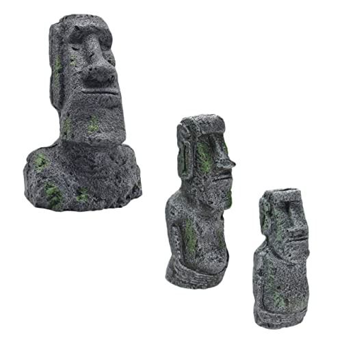 ERINGOGO 3 Stück Porträtlandschaft Statuen der Osterinsel Fischtanks Panzer Aquarienversteckfelsen Aquarium-Landschaftsverzierung klein Terrarien-Moai-Figuren Harz Figuren Kunstharz ERINGOGO 3 Stück Porträtlandschaft Statuen der Osterinsel Fischtanks Panzer Aquarienversteckfelsen Aquarium-Landschaftsverzierung klein Terrarien-Moai-Figuren Harz Figuren Kunstharz von ERINGOGO