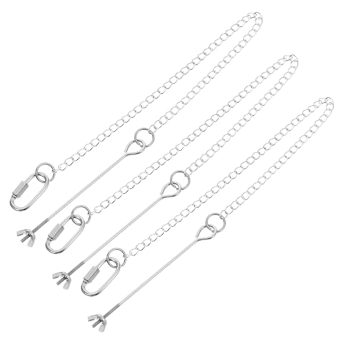 ERINGOGO 3 Stück Teiliges Edelstahl Futterhalter für Papageien mit Aufhängung Rostfrei für Obst und Gemüse Geeignet für Kleine Vögel Wie Wellensittiche Nymphensittiche und Andere von ERINGOGO