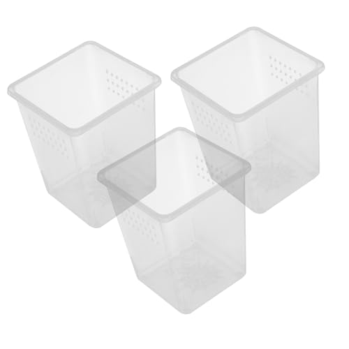 ERINGOGO 3 Stück Transparente Spinnen Inkubatoren Kleine Terrarien Futterboxen mit Belüftung Praktische Aufzuchtboxen für Reptilien Kleine Haustiergehäuse von ERINGOGO