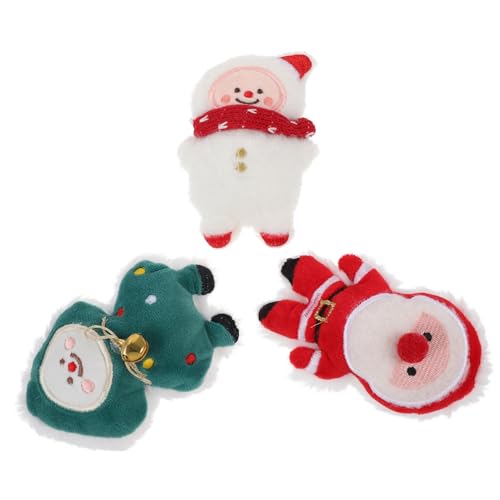 ERINGOGO 3 Stück Weihnachtsplüschtiere Bereicherung für Katzen Kätzchen Katzenspielzeug Lecken für Katzen Katzenminze Kätzchenspielzeug für Wohnungskatzen für Kätzchen von ERINGOGO