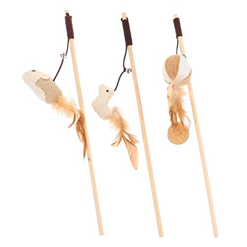 ERINGOGO 3stücke Interaktive Katzenspielzeuge Teaser-Sticks Mit Vogel Und Für Katzen Fördert Spiel Und Stressabbau Und Langlebiges Design ERINGOGO 3stücke Interaktive Katzenspielzeuge Teaser-Sticks Mit Vogel Und Für Katzen Fördert Spiel Und Stressabbau Und Langlebiges Design von ERINGOGO