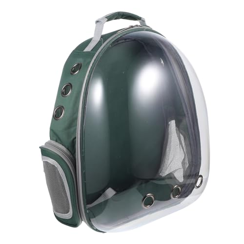 ERINGOGO 360Grad Halbtransparente Welpentransporttasche Für Katzen Faltbarer Sightseeing Rucksack Mit Sichtfenster Und Atmungsaktivem Design von ERINGOGO