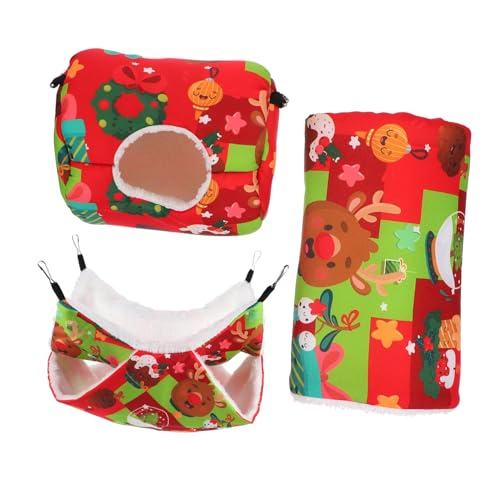 ERINGOGO 3Stücke Hamster Hängematte Warmes Haustierbett Für Kleine Für Winter Zu Installieren Und Farbenfrohes Design Für Spielspaß von ERINGOGO