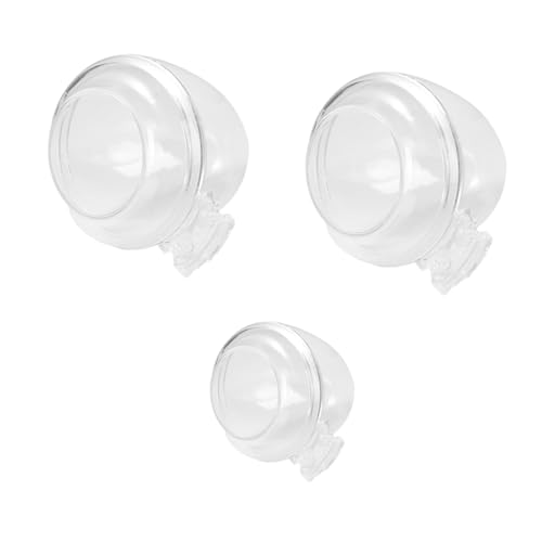 ERINGOGO 3Stücke Vogeltrinker Für Haustiere Teiliges Transparent Spritzwasserdicht Für Kleine Langlebiges Futter Und Wassersystem Zubehör Für Vogelkäfige von ERINGOGO