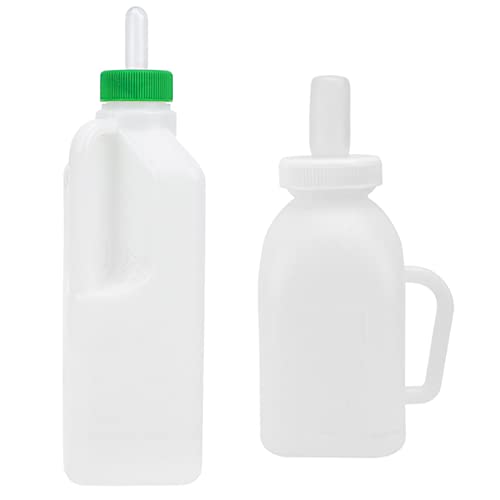 ERINGOGO 4 Stück Flasche Ziegenmilch Trinkflasche für Vieh Viehmilchflasche tierfutter milch flasche Ziegenzubehör fütterungsflasche aus kunststoff tragbar Nuckelflasche von ERINGOGO