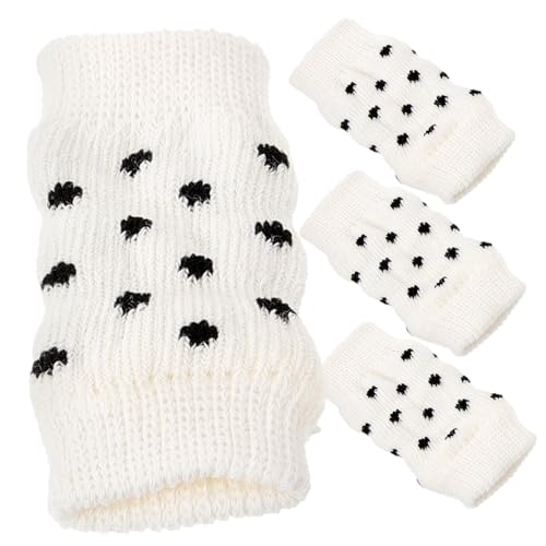 ERINGOGO 4 Stück Gestrickte Hundebeinschützer aus Baumwolle Mittlere Elastische und rutschfeste Beinmanschetten für Hunde Schmutzabweisende Warme Stulpen für Bewegliche Haustiere Modische von ERINGOGO