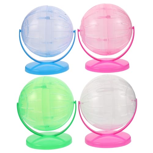 ERINGOGO 4stücke Laufrad Für Hamster Aus Hamsterball-Spielzeug Mit Großzügigem Raumdesign Für Kleine Haustiere Wie Zwerghamster Und Chinchillas Fördert Gesundes Training Und von ERINGOGO