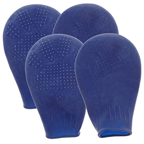 ERINGOGO 4 Stück Haustier wasserdichte Schuhe Hund Nicht Abdeckung Körperpflege Hündchen-Regenstiefel Stiefeletten Dog Shoes Gummistiefel Blue von ERINGOGO