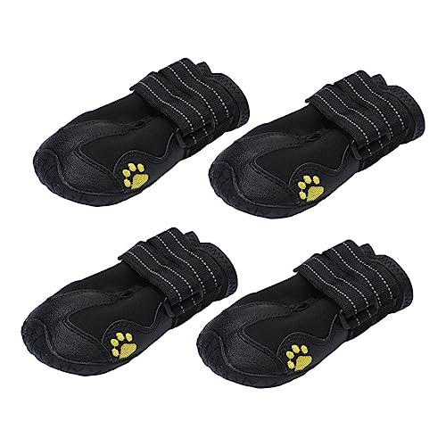 ERINGOGO 4 Stück Haustierschuhe Hundestiefel Welpenschuhe Greifer Hundeschuhe Pfotenschuhe Hundespaziergänge Anti Rutsch Schuhe Für Heiße Gehwege Stiefelschutz Booties von ERINGOGO
